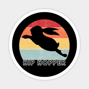 Hip Hopper Rabbit in Retro Sunset Magnet